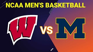 Michigan Wolverines vs Wisconsin Badgers  20242025 NCAA MENS BASKETBALL LIVE SCORE [upl. by Hardman]