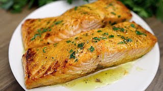 Rezept für gebackenen Lachs mit Zitronenbutter Einfache Idee für ein Abendessen [upl. by Johnathan273]