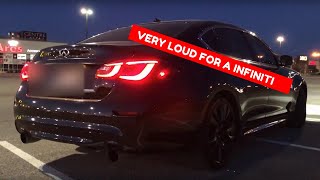 Straight piped Infiniti Q70L V8 56 acceleration [upl. by Dnomyad]