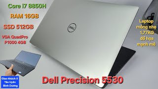 Dell Precision 5530  Core i78850H  RAM16GB  SSD NVME 512GB  VGA QuadPro P1000  MH Full HD IPS [upl. by Goodrow27]