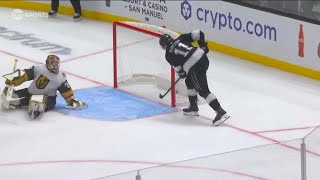 Brandt Clarke spins and sets up Anže Kopitar on the backdoor for the redirection [upl. by Nylecoj614]