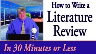 How to Write a Literature Review in 30 Minutes or Less [upl. by Jessabell379]