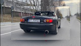 Mazda MX5 NB 18  Malian Exhaust 4quot sound [upl. by Maurie291]