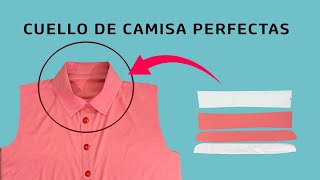 COMO HACER CUELLO DE CAMISA PERFECTO PASO A PASO  DIY  SEWING [upl. by Dranik]