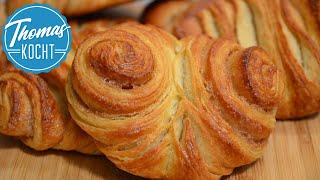 Franzbrötchen selber machen  das berühmte Hamburger Zimtgebäck  Thomas kocht [upl. by Kurys393]