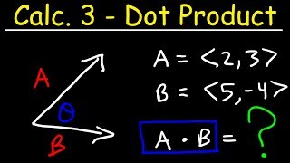 Calculus 3  The Dot Product [upl. by Rubetta731]