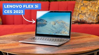 Lenovo IdeaPad Flex 3i Chromebook HandsOn at CES 2023 [upl. by Mairim]