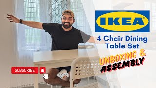 IKEA  4 Chair Dining Table  Unboxing ikea [upl. by Kire]