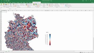 Excel Karte Deutschland Postleitzahlen  Die Analyse mit 5stelligen PLZ [upl. by Ynohtnael]