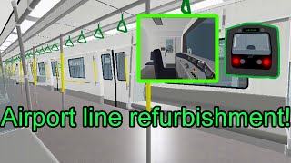 Delta line Airport line train refurbishment in service V155 [upl. by Becky293]