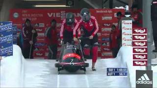 Igls WC Womens Bobsleigh Heat 2 January 18 2013 [upl. by Nhguavaj763]