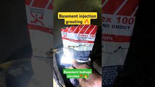 Basement injection grouting 💯🔥 waterproofing construction viralshorts viralvideo trending [upl. by Valorie]