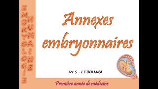 les annexes embryonnaire [upl. by Supple]