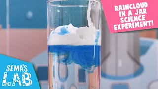 How To Make Shaving Cream Rain Clouds In A Jar  Science Experiment For Kids  Semas Lab [upl. by Shelman895]