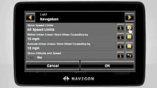 Speed Assistant Settings  NAVIGON Video Tutorial [upl. by Inamik205]