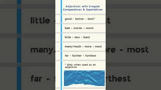 Irregular comparatives amp superlatives [upl. by Effy]