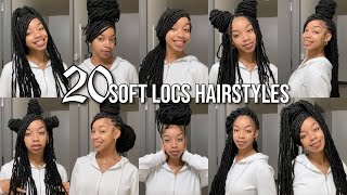 HOW TO STYLE SOFT LOCS IN 20 WAYS  CUTE SOFT LOCS HAIRSTYLES [upl. by Eibob658]