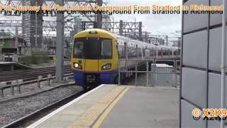 Full Journey On The London Overground From Stratford to Richmond [upl. by Bucky678]