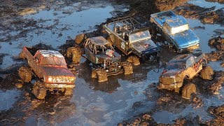 5 TRUCKS go to MUDViLLE A COSTLY DAY in the PiT  RC ADVENTURES [upl. by Kylstra437]