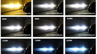 HID Kit Color Comparison Video Footage 3000K vs 6000K vs 8000K [upl. by Auhel]