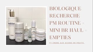 BIOLOGIQUE RECHERCHE PM ROUTINE HAUL amp EMPTIES  combo  sensitive  acne prone  pregnancy safe [upl. by Jade720]