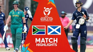 South Africa v Scotland  Match Highlights  U19 CWC 2024 [upl. by Galloway]