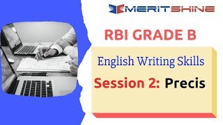 RBI Grade B English Writing Skills  Session2 Precis [upl. by Eidderf]