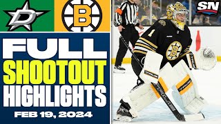 Dallas Stars at Boston Bruins  FULL Shootout Highlights  February 19 2024 [upl. by Aridni]