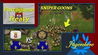 Sniping Daimyo With Jinete  2v2 Treaty With Portuguese  AOE III DE [upl. by Karalynn]