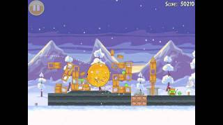 Angry Birds Seasons Wreck the Halls Golden Egg 29 Walkthrough Christmas 2012 [upl. by Hazeefah]