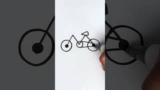 Draw M to a bicycle bike step by step creative easy drawing for kids kids easydrawing stepbystep [upl. by Adelaide222]