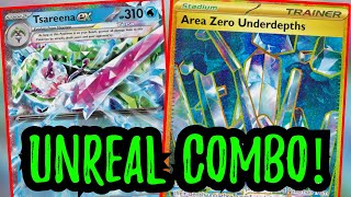 AREA ZERO Makes Tsareena ex SO MUCH BETTER Pokemon TCG Live [upl. by Karissa]