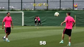 TOP Skills  Xavi Iniesta amp Sergio Busquets  مهارات خارقة من إبداع ثلاثي وسط برشلونة [upl. by Suiradal152]