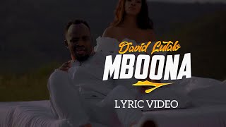 Mboona Lyric Video  David Lutalo [upl. by Duane79]