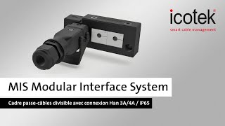 icotek MIS Modular Interface System  Cadre passecâbles divisible avec connexion Han 3A  4A  IP65 [upl. by Ermey]