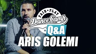 QampA  Aris Golemi I like people who are unique  Fair Play Dance Camp 2017 [upl. by Heath339]