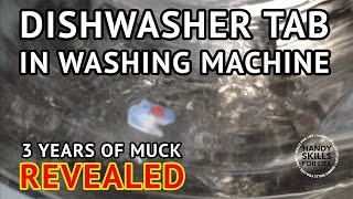 Dishwasher Tabs in Washing Machine Drum Clean 3 years of muck revealed [upl. by Nalra500]