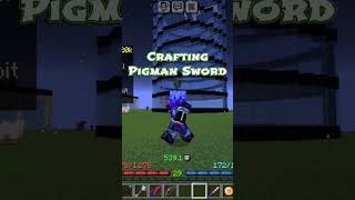 Crafting Pigman Sword  Minecraft minecraft craftersmc gaming skyblock trending [upl. by Nired]