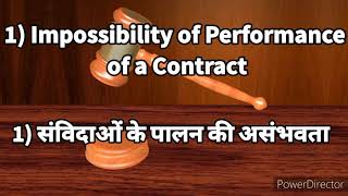 Impossibility of performance of a contractshort notes [upl. by Haraj]