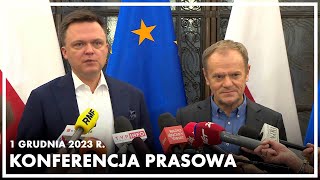 Konferencja prasowa Marszałka Sejmu po spotkaniu z Przewodniczącym PO [upl. by Stanwood]