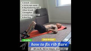 how to fix rib flare [upl. by Kramnhoj]