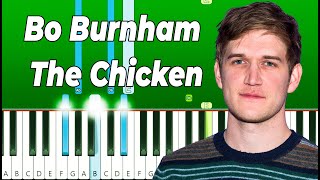 Bo Burnham  The Chicken  Piano Tutorial EASY [upl. by Kester]