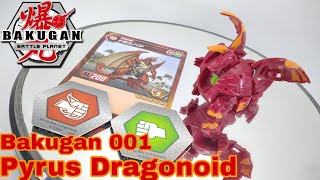 Baku 001  Bakugan Battle Planet  Pyrus Dragonoid [upl. by Macrae202]