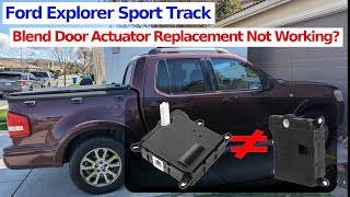 Ford Explorer Sport Trac  Replacement Blend Door Actuator Not Working [upl. by Leid365]