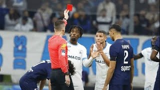 Amine Harit Red Card vs Marseille João Neves Goal PSG vs Marseille Highlights Ligue 1 2024 [upl. by Mcgean17]