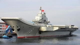 Chinese aircraft carrier enters South China Sea [upl. by Woodie665]