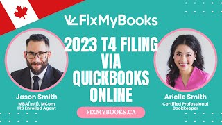 How to File your 2023 T4s with the CRA via Quickbooks Online XML File [upl. by Ahtanaram]