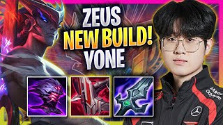 ZEUS TRIES NEW YONE BUILD  T1 Zeus Plays Yone TOP vs Gwen  Season 2024 [upl. by Alemrac]