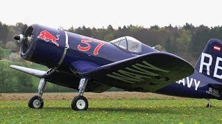 Giant Rc F4U4 Corsair Maiden Flight [upl. by Dena]