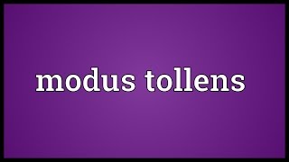 Modus tollens Meaning [upl. by Kipp]